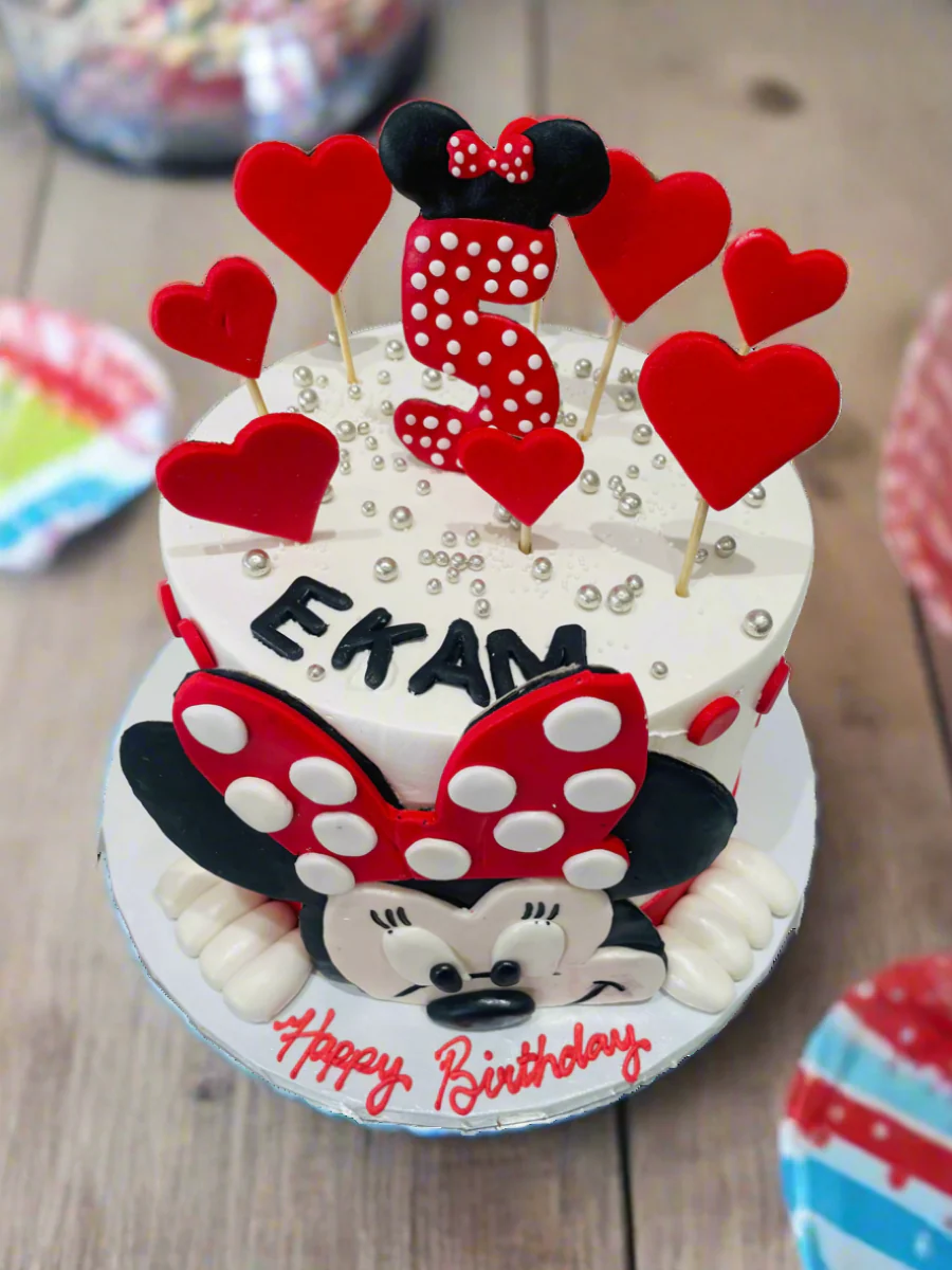 Ekam Minnie Cream Cake - Image 6