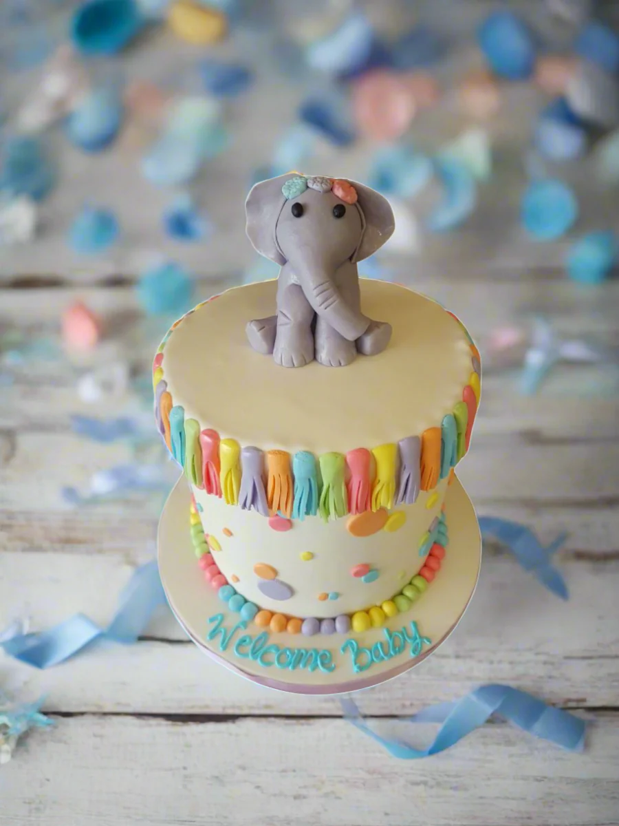Elephant Baby Shower Cake - Image 4