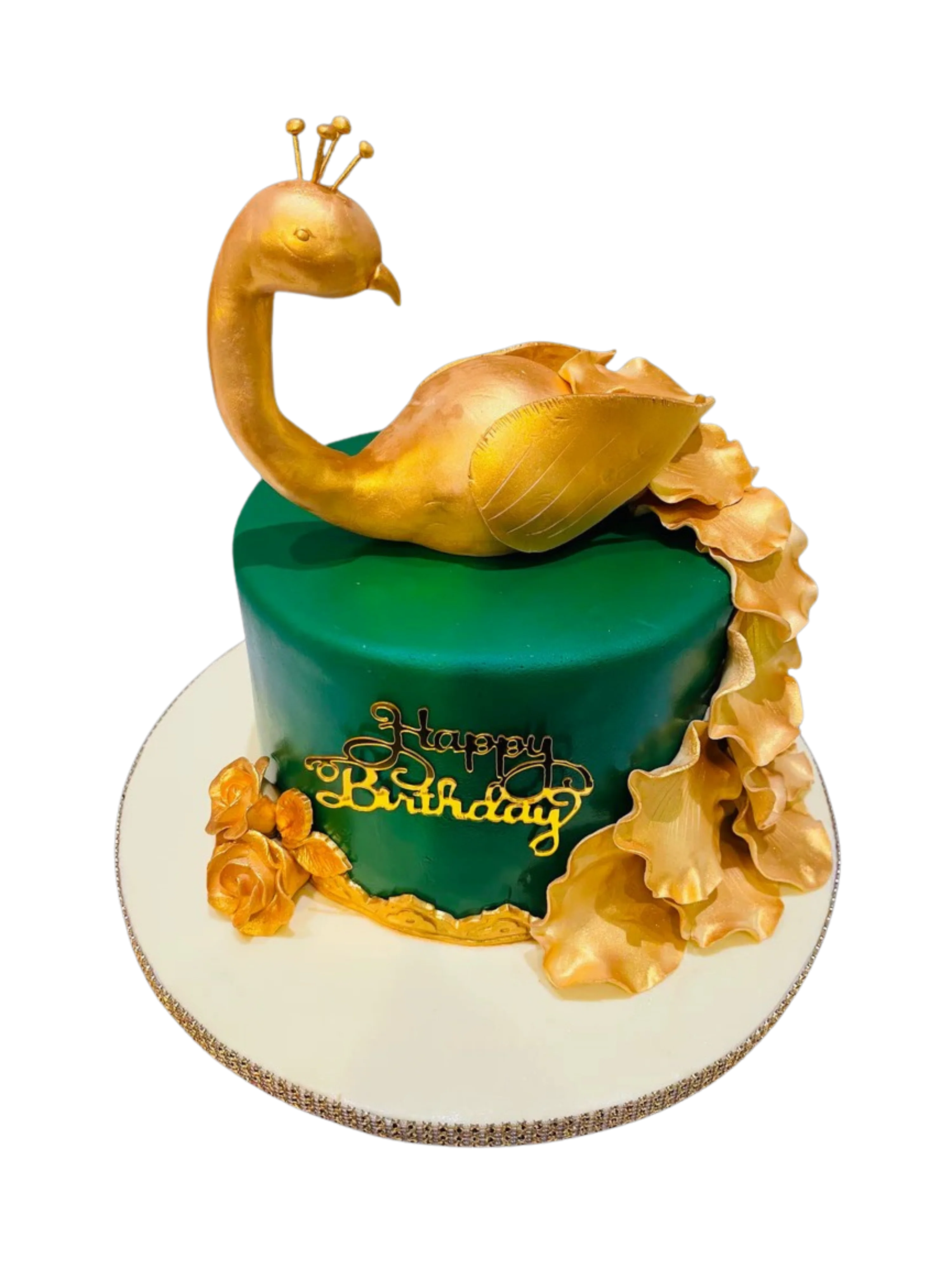 Emerald Peacock Royale Cake