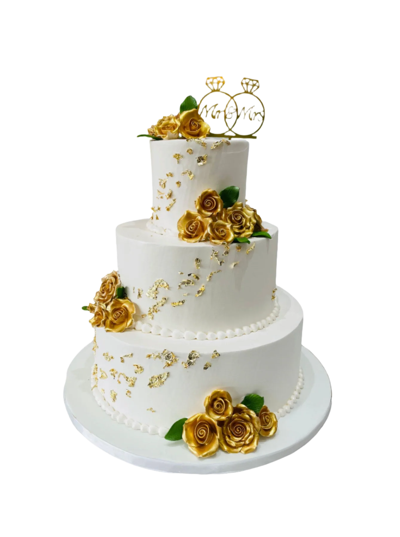 Esvet Golden Wedding Cake