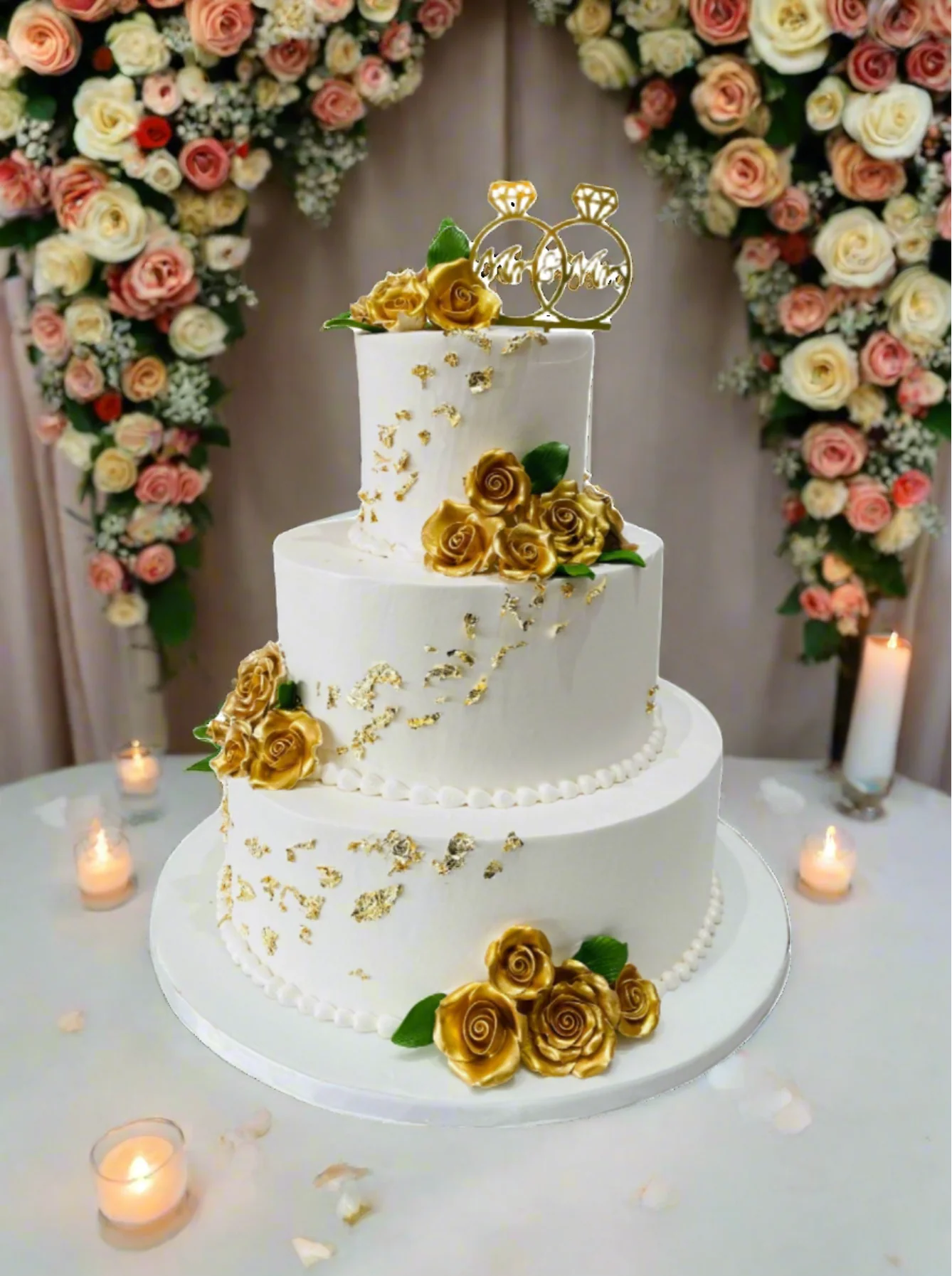 Esvet Golden Wedding Cake - Image 2