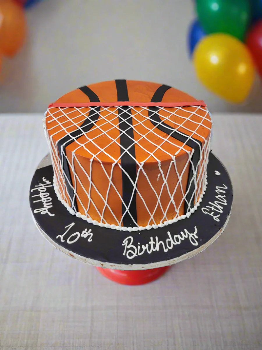 Ethan Basketball Cream Cake - Image 2