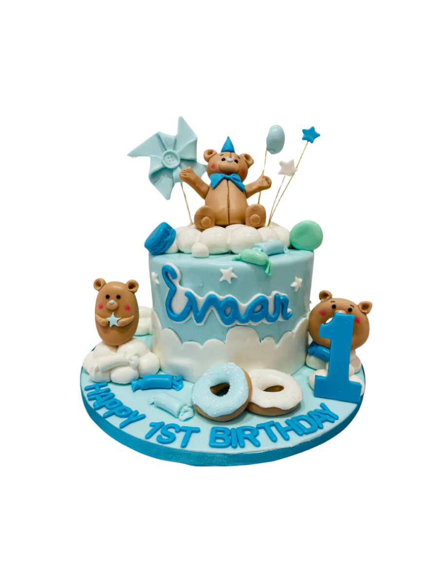 Evaan 1st Birthday Fondant Cake