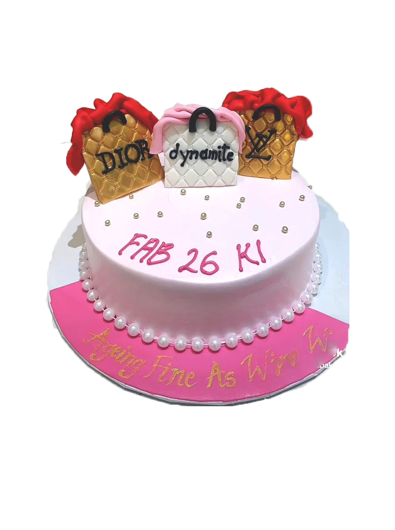 Fab 26 Born To Shop Birthday Cake