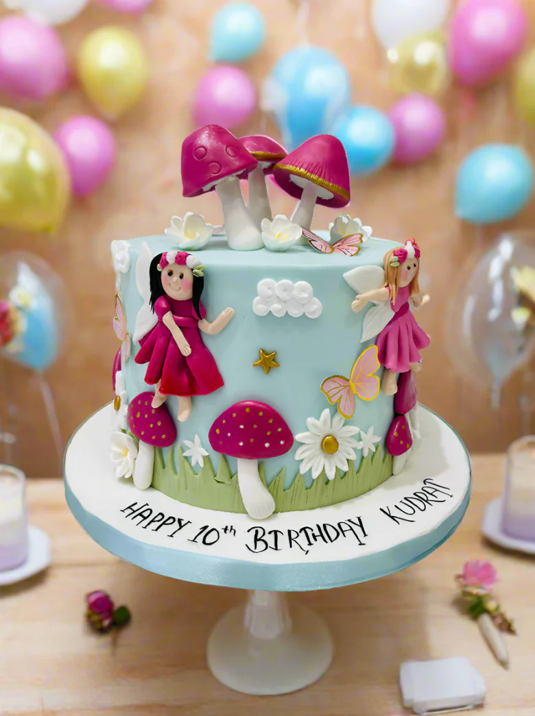 Fairy Theme Fondant Cake - Image 2