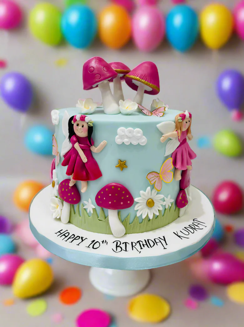 Fairy Theme Fondant Cake - Image 3