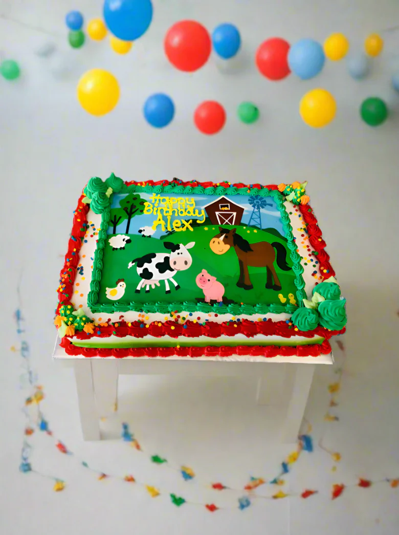 Farm Animals Photo Cake - Image 2