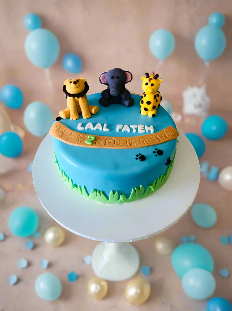 Fateh Animal Fondant Birthday Cake - Image 2