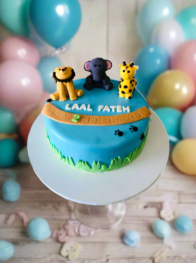 Fateh Animal Fondant Birthday Cake - Image 5