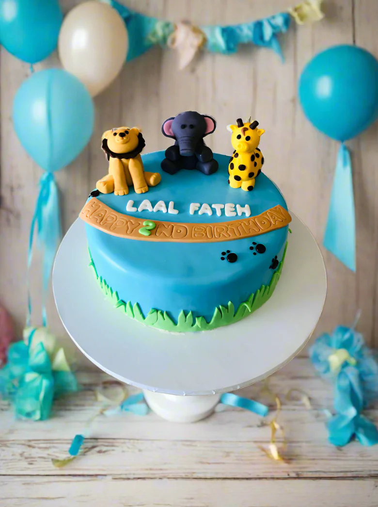 Fateh Animal Fondant Birthday Cake - Image 6