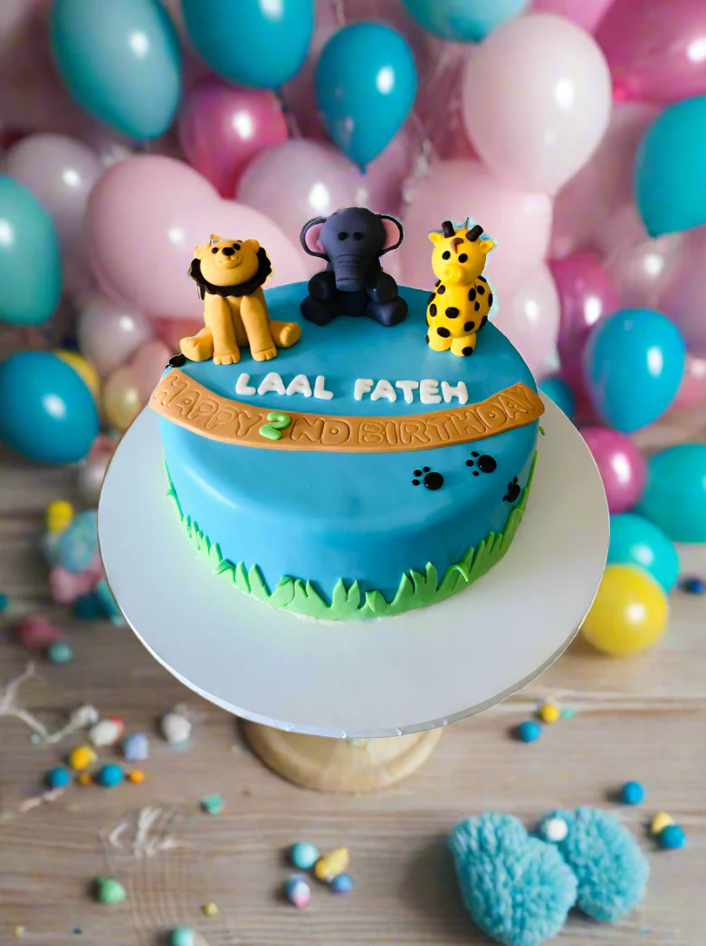Fateh Animal Fondant Birthday Cake - Image 7