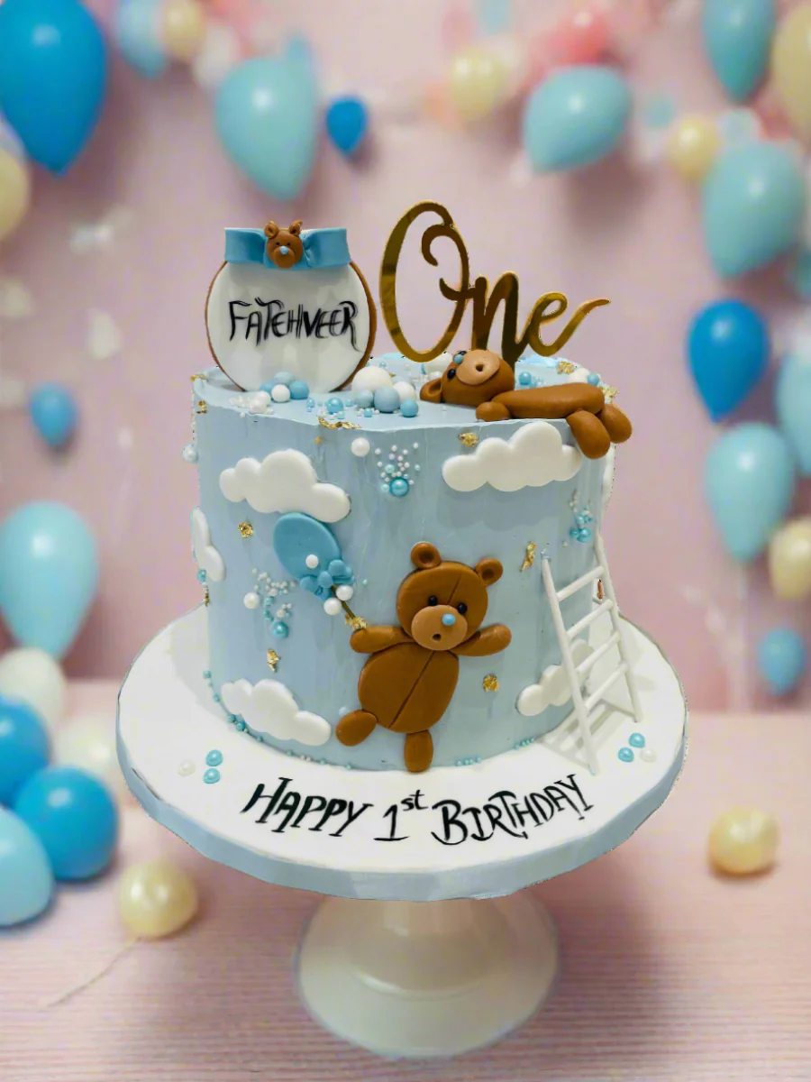 Fatehveer Teddy Cream Cake - Image 2