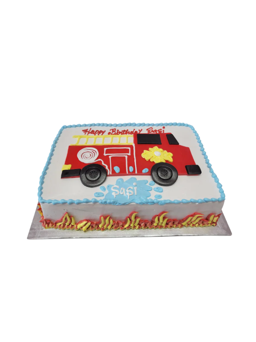 Fire Truck Cream Cake