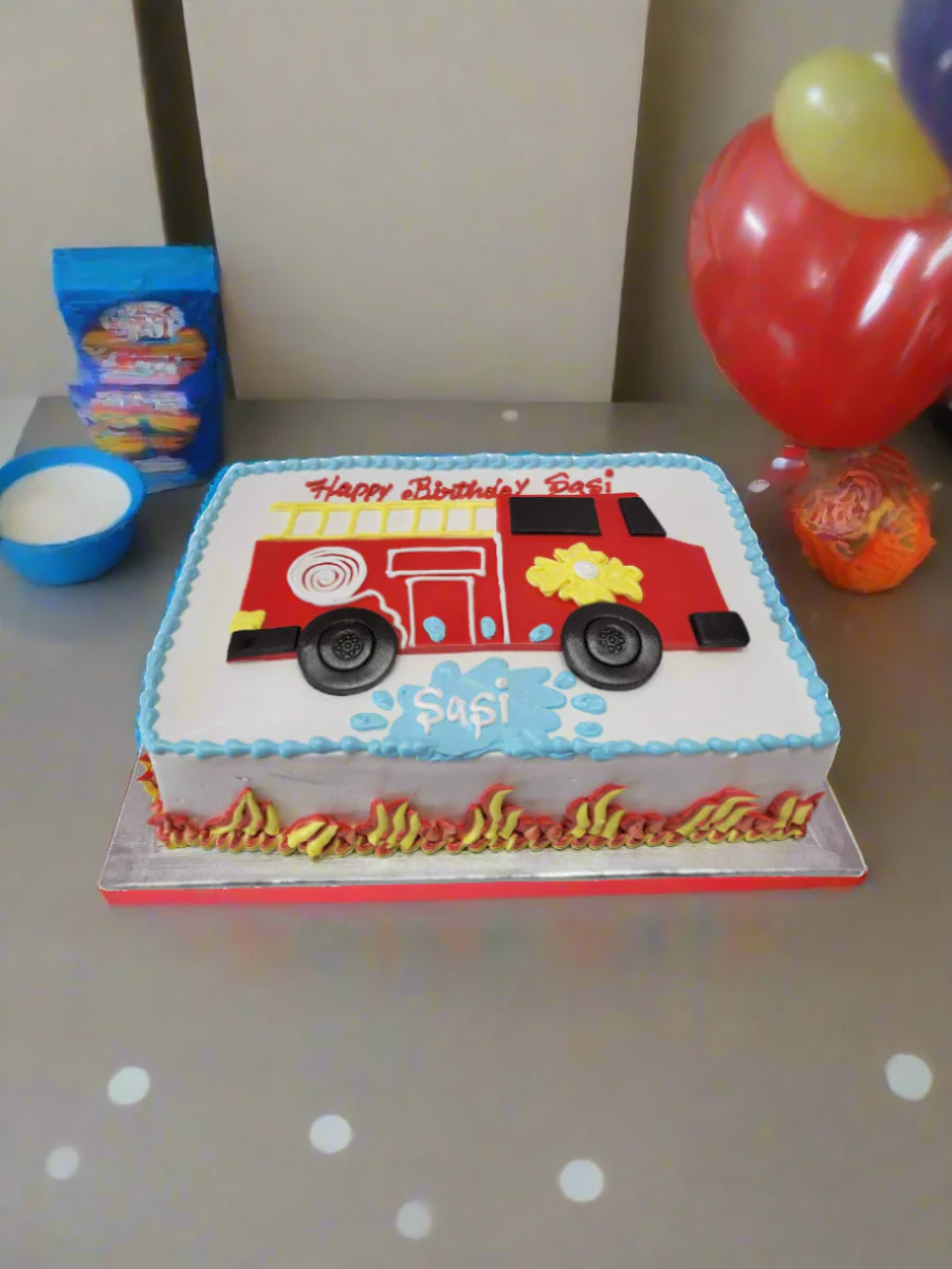 Fire Truck Cream Cake - Image 2
