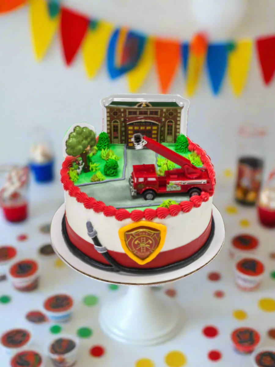 Fire Truck & Station Cake - Image 2