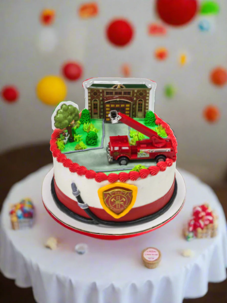 Fire Truck & Station Cake - Image 4