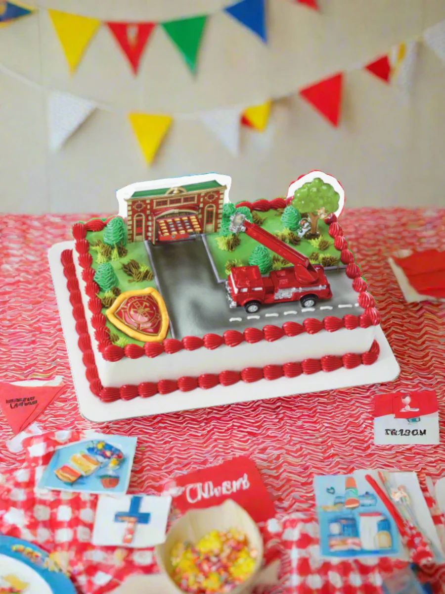 Fire Truck & Station Cake - Image 6