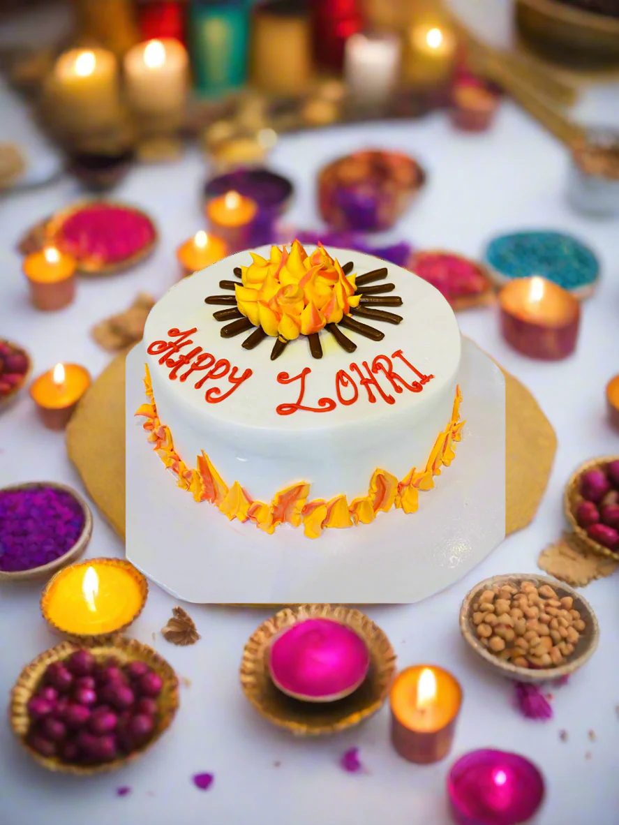 Flames Lohri Cake - Image 2