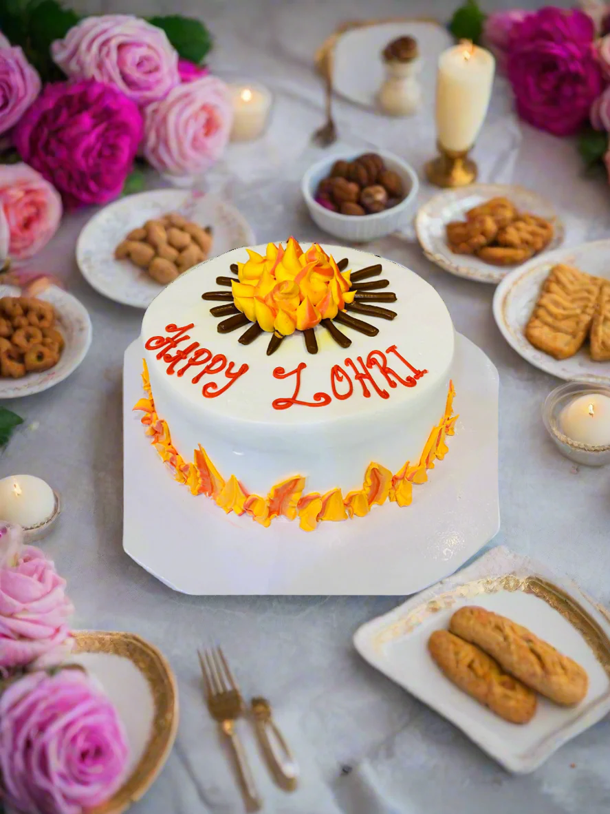 Flames Lohri Cake - Image 3