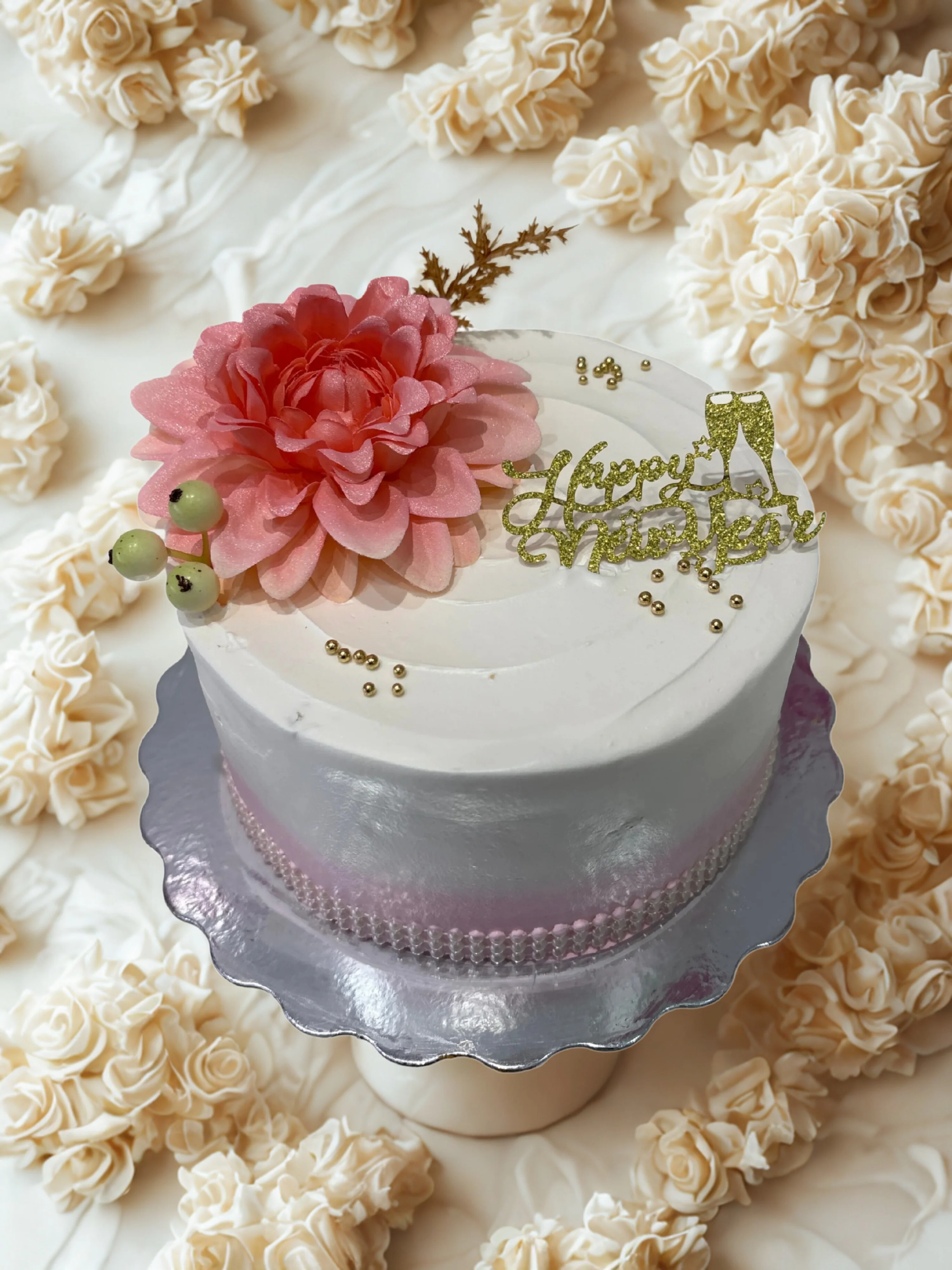 Floral New Years Cake - Image 4
