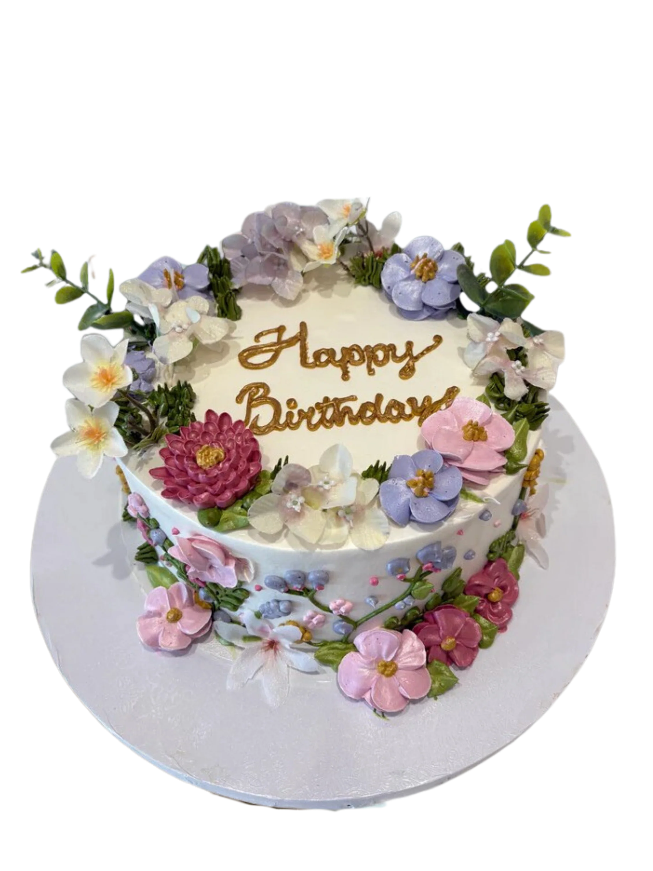 Floral Pastel Cream Cake