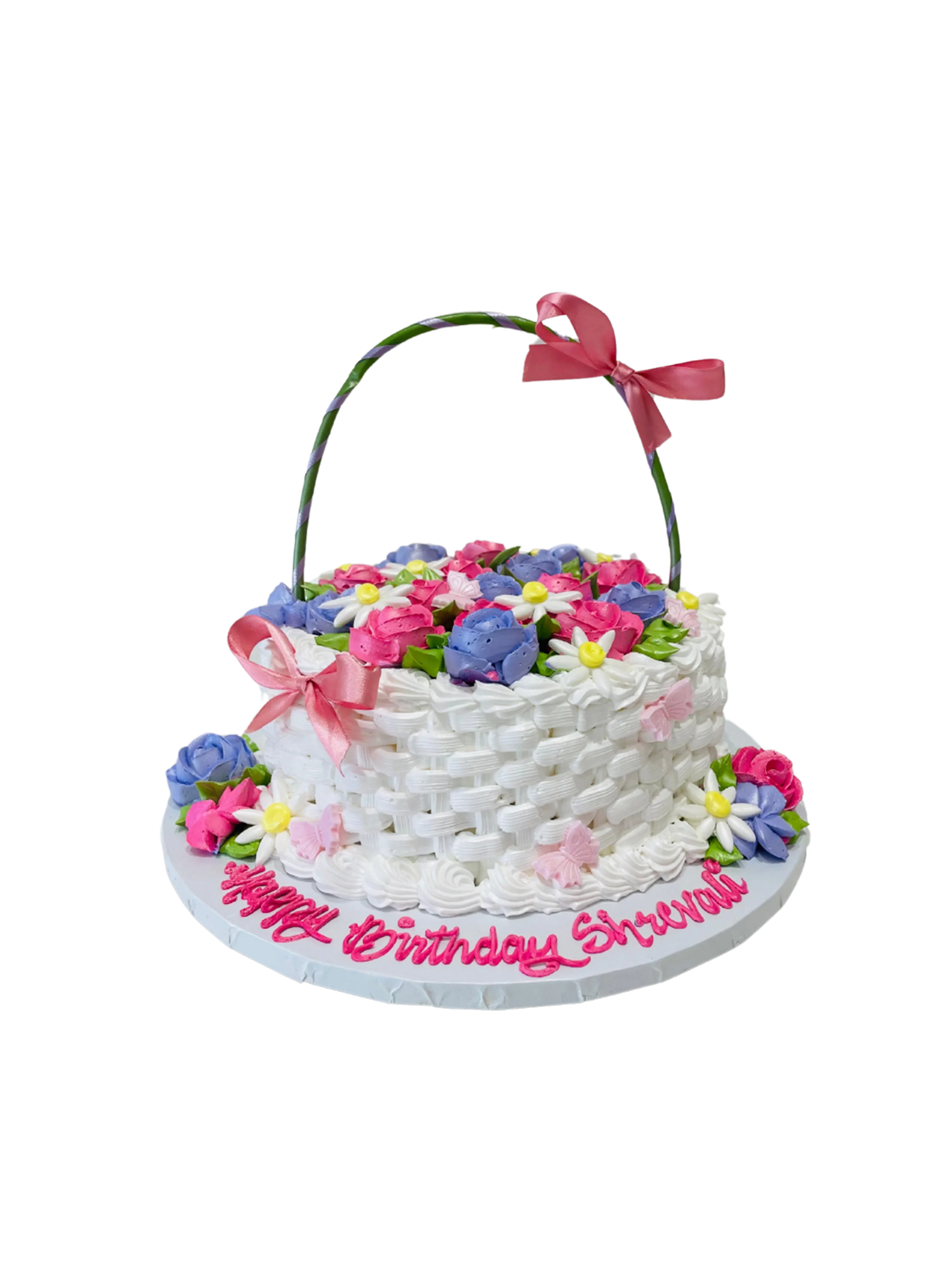 Flower Basket Birthday Cake