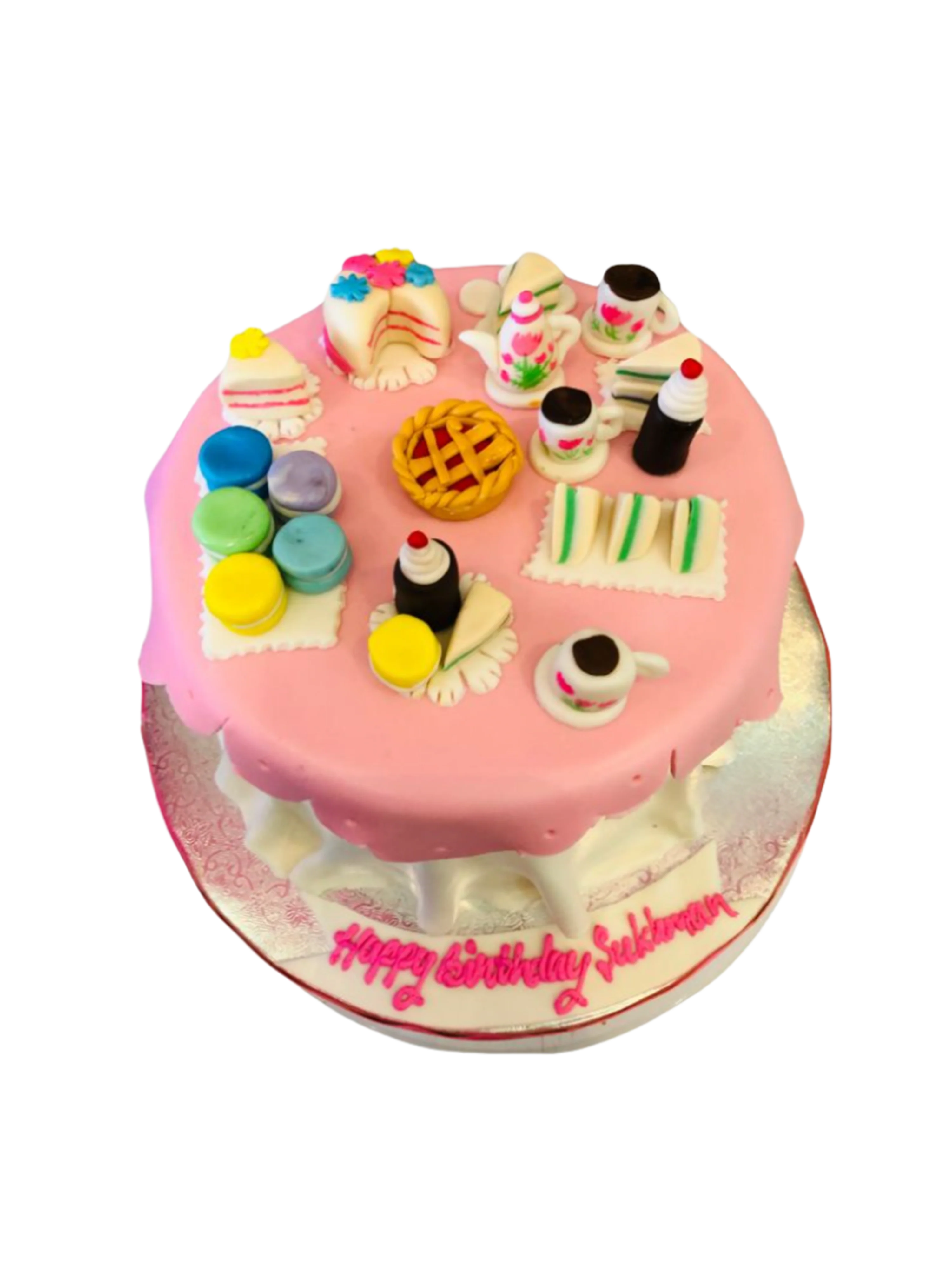 Tea Party Fondant Birthday Cake