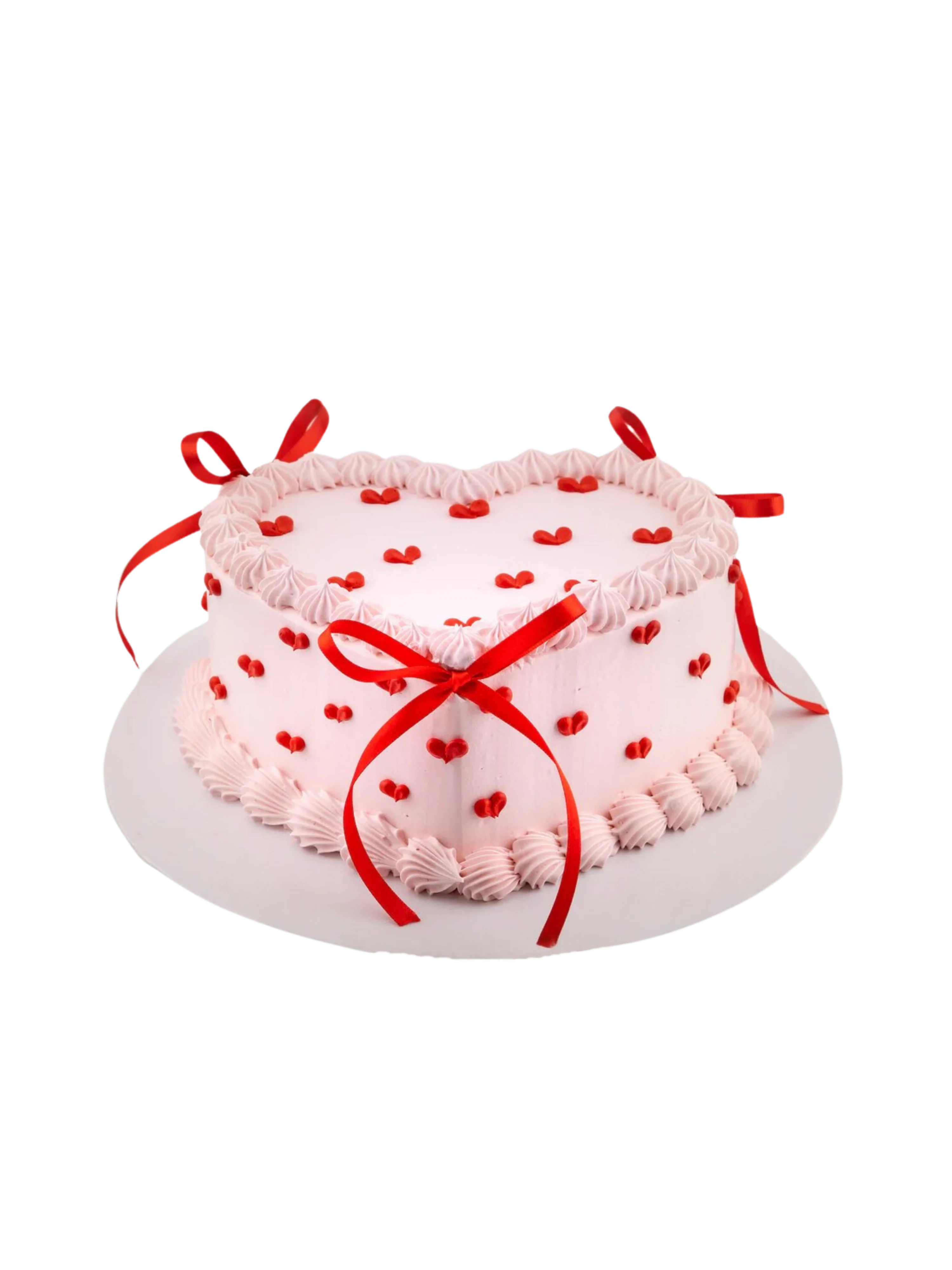 Forever Yours Bow Heart Cake