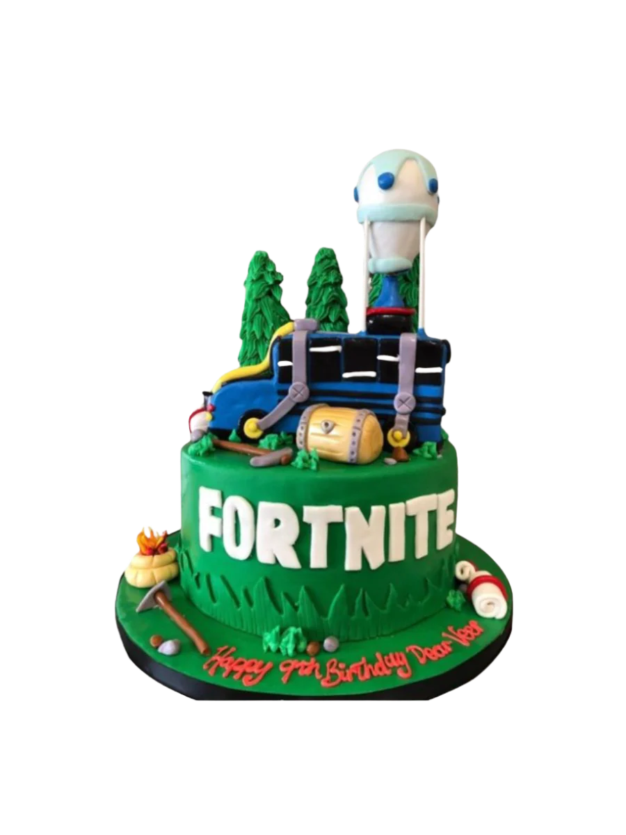 Fortnite Fondant Birthday Cake