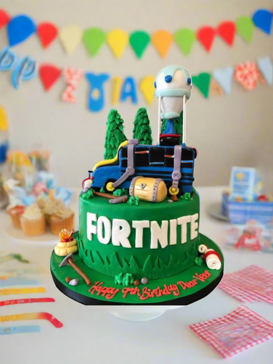 Fortnite Fondant Birthday Cake - Image 4