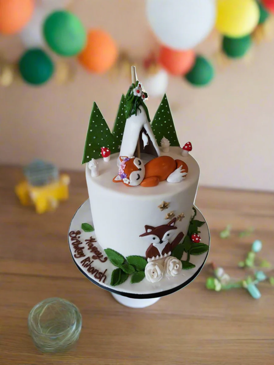 Fox Forest Birthday Cake - Image 3