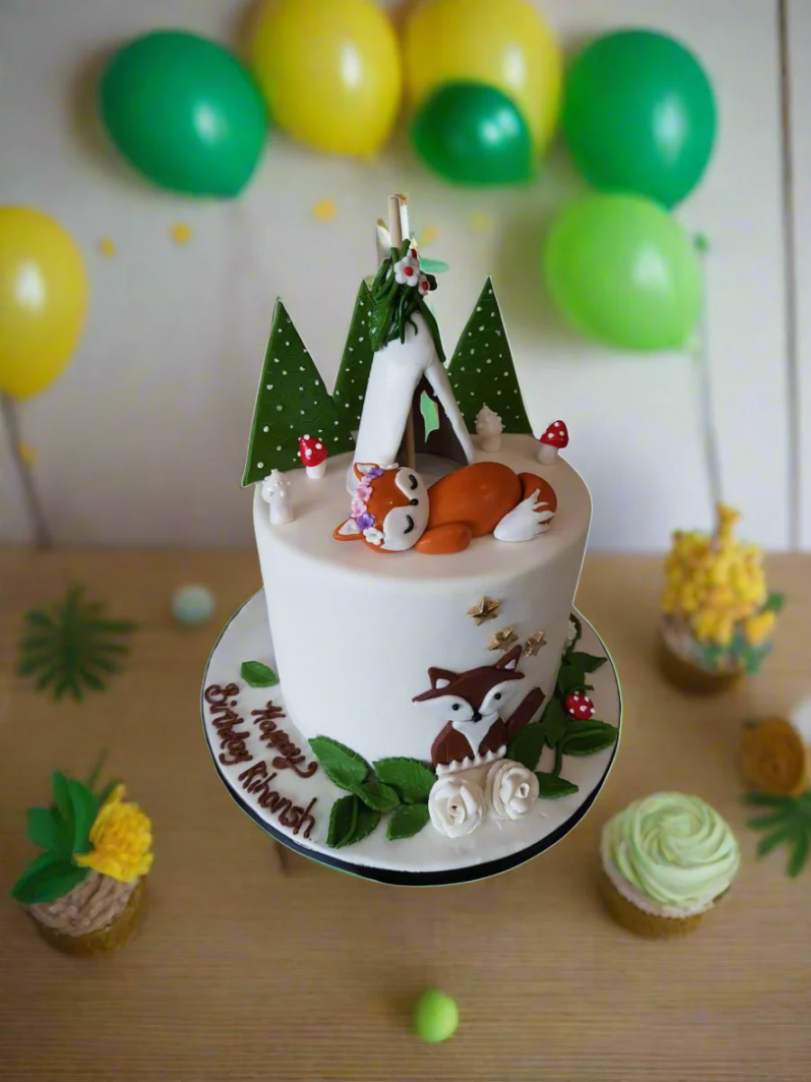 Fox Forest Birthday Cake - Image 6
