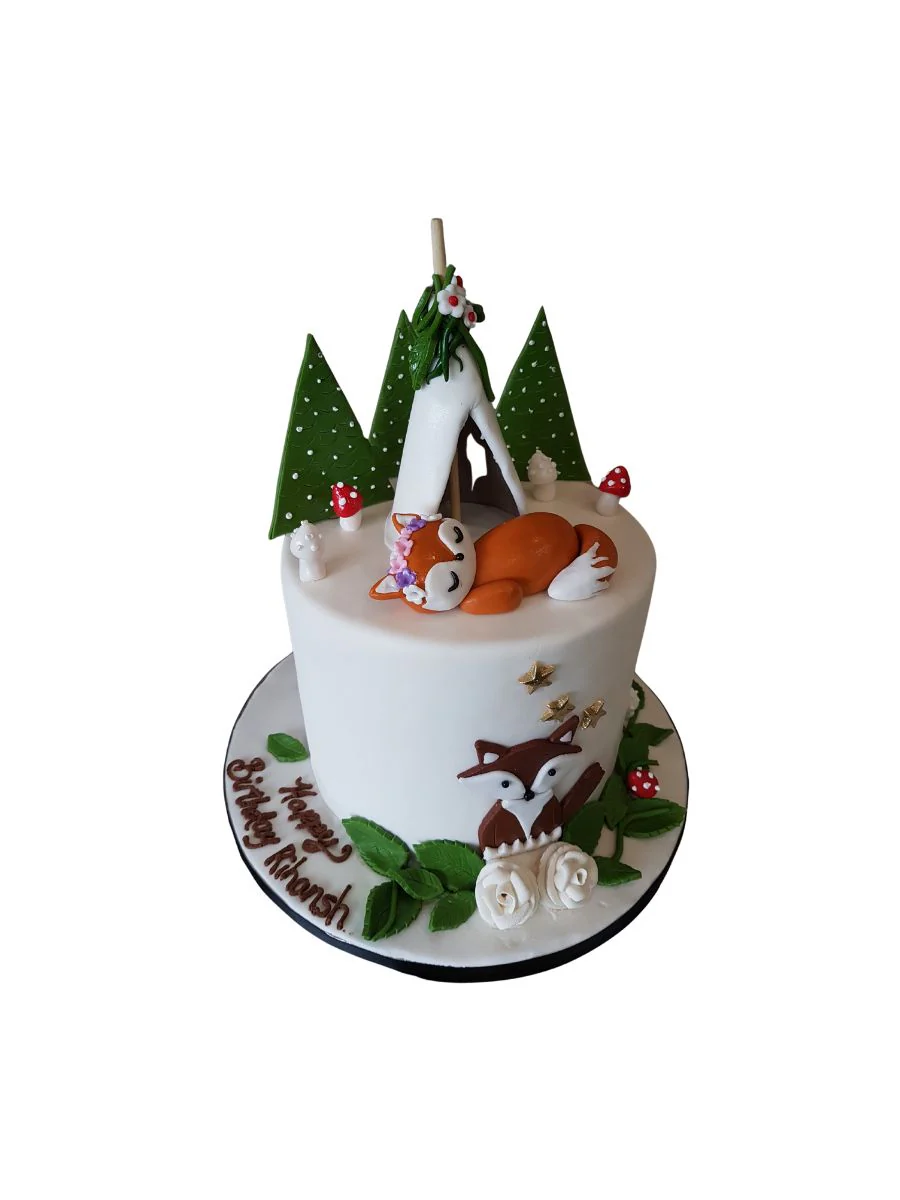Fox Forest Birthday Cake - Image 8
