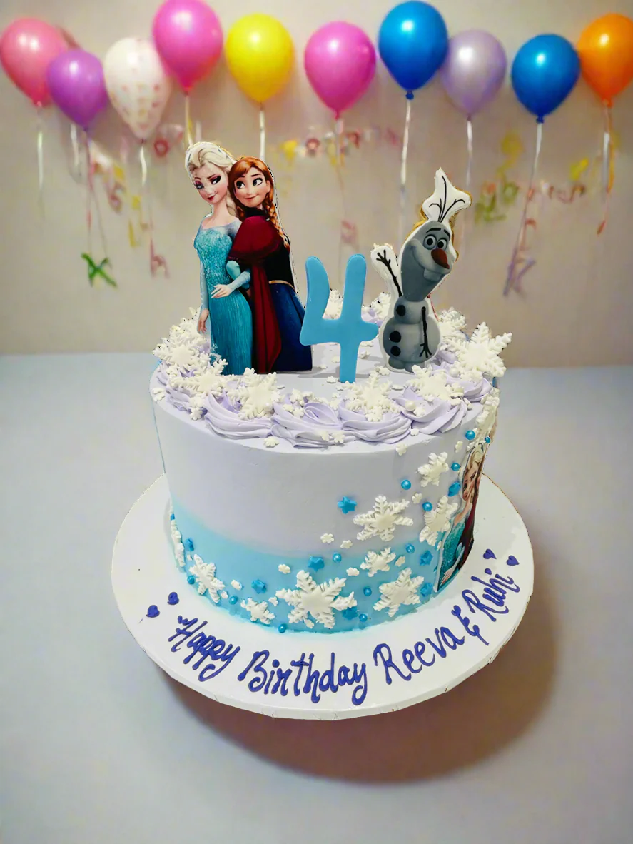Frozen N Family Cream Cake - Image 2