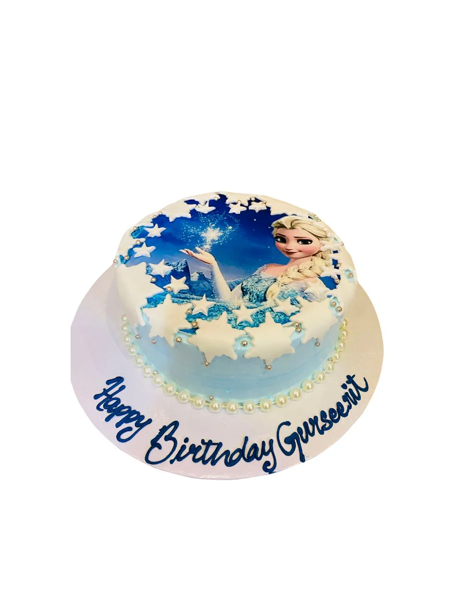 Frozen Snowflake Cream Cake - Image 5