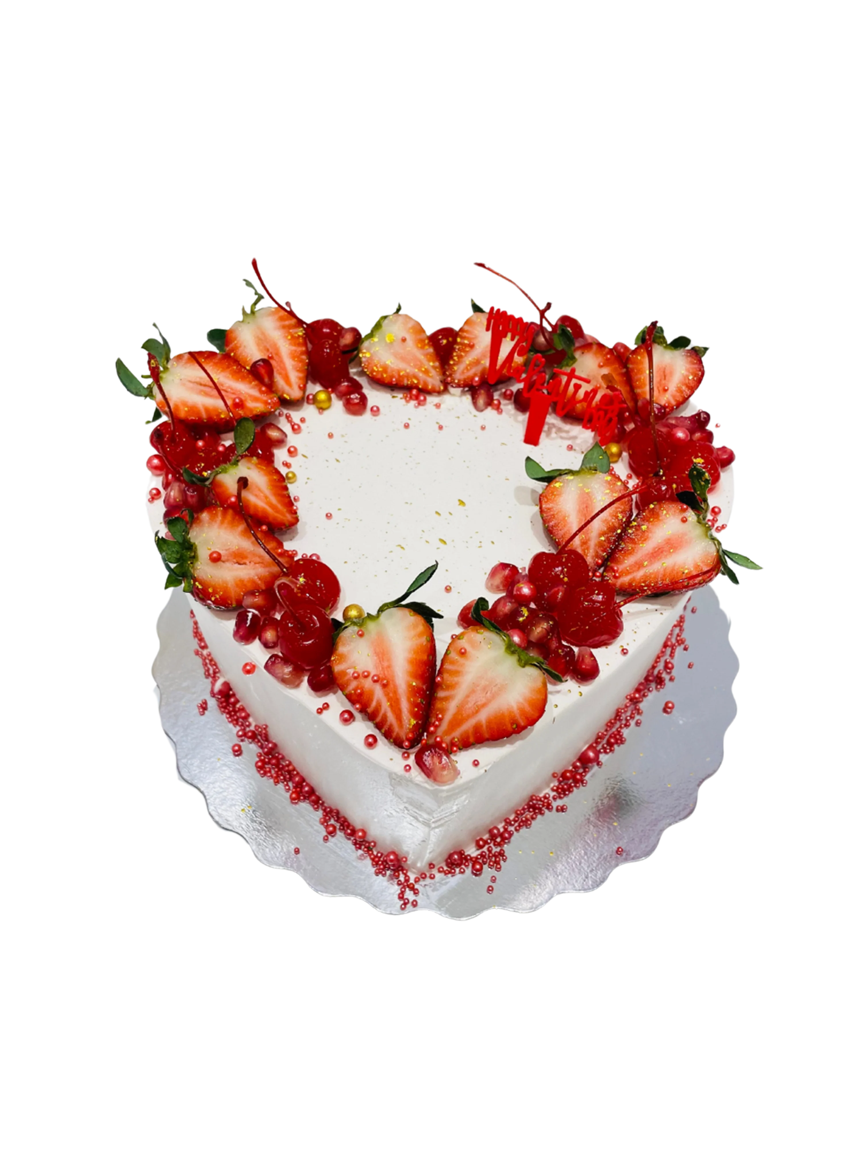 Fruit Valentine Heart Cake