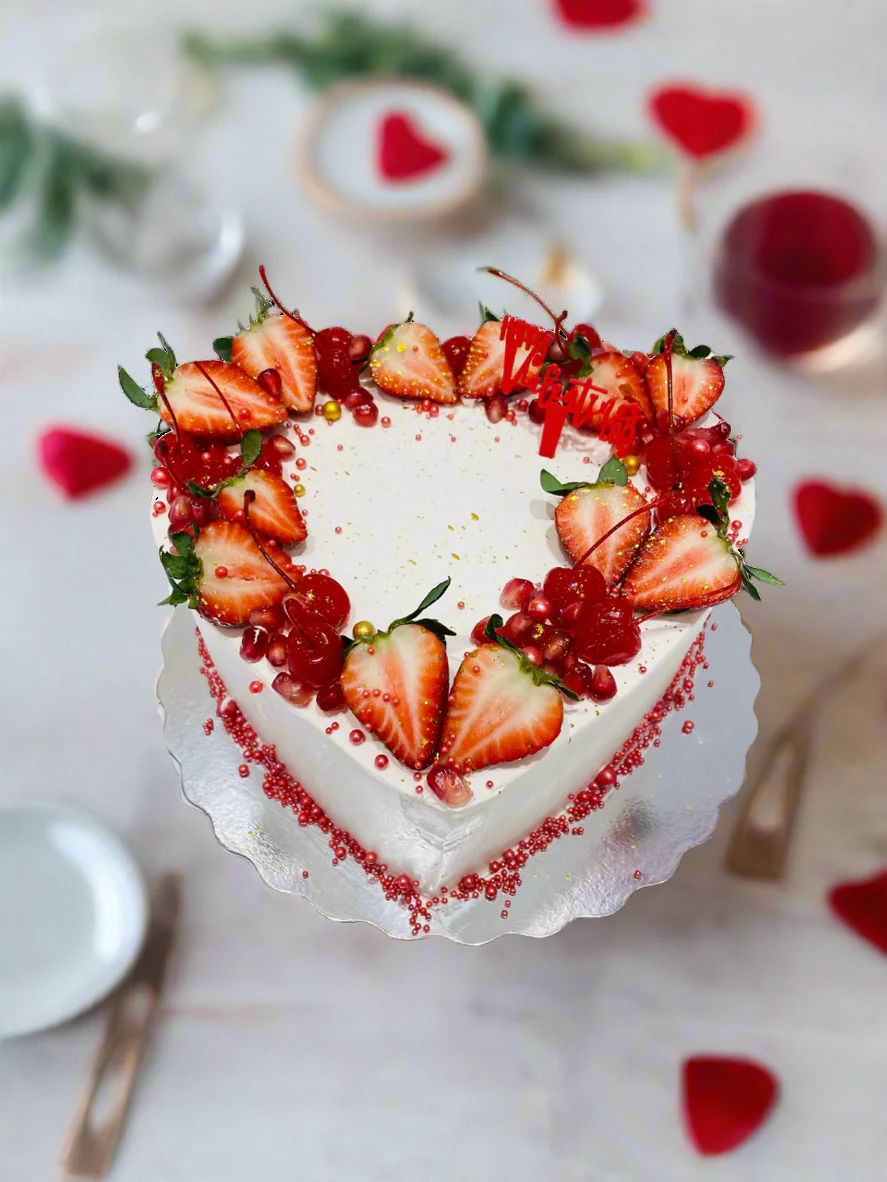 Fruit Valentine Heart Cake - Image 3