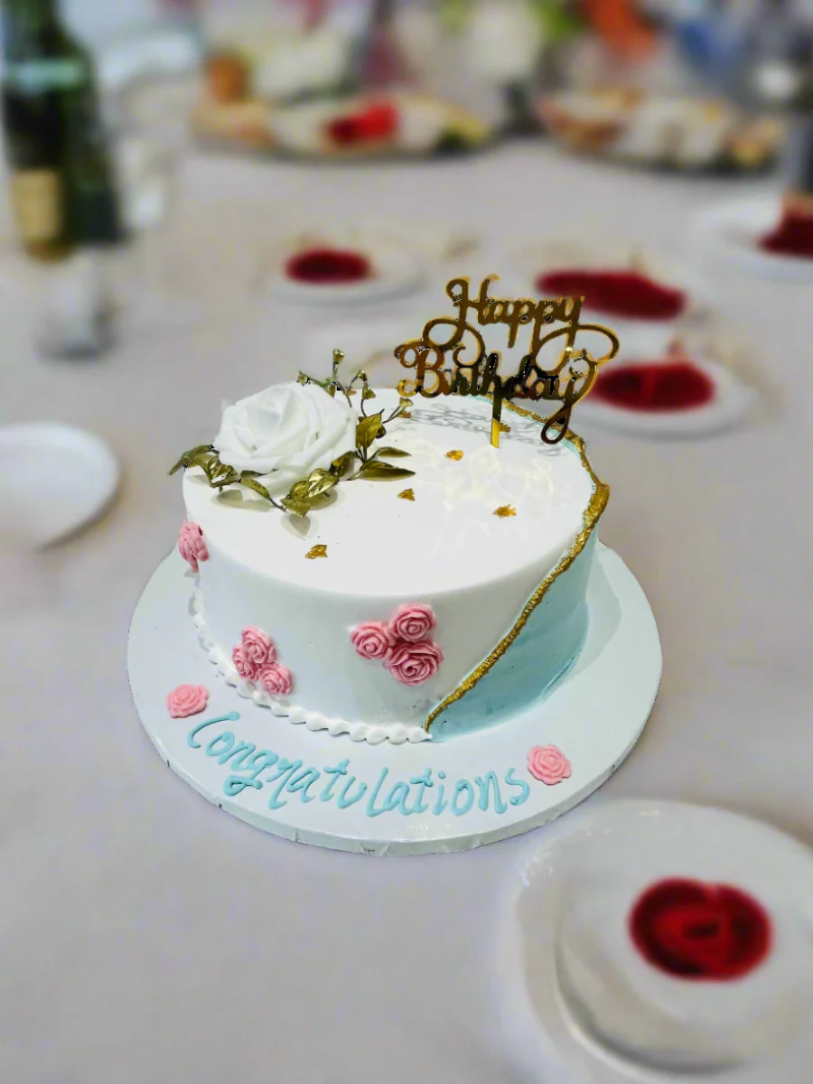 Gagan Teal Birthday Cake - Image 2