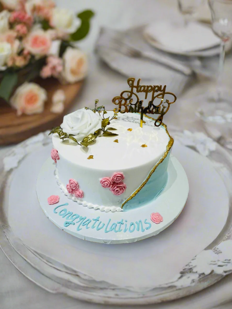 Gagan Teal Birthday Cake - Image 5