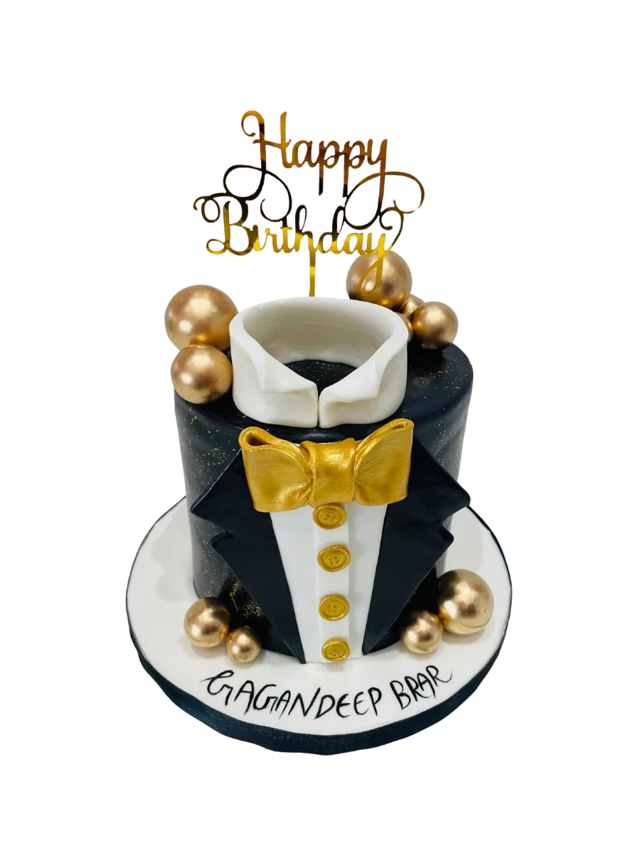 Gagan Tuxedo Fondant Birthday Cake