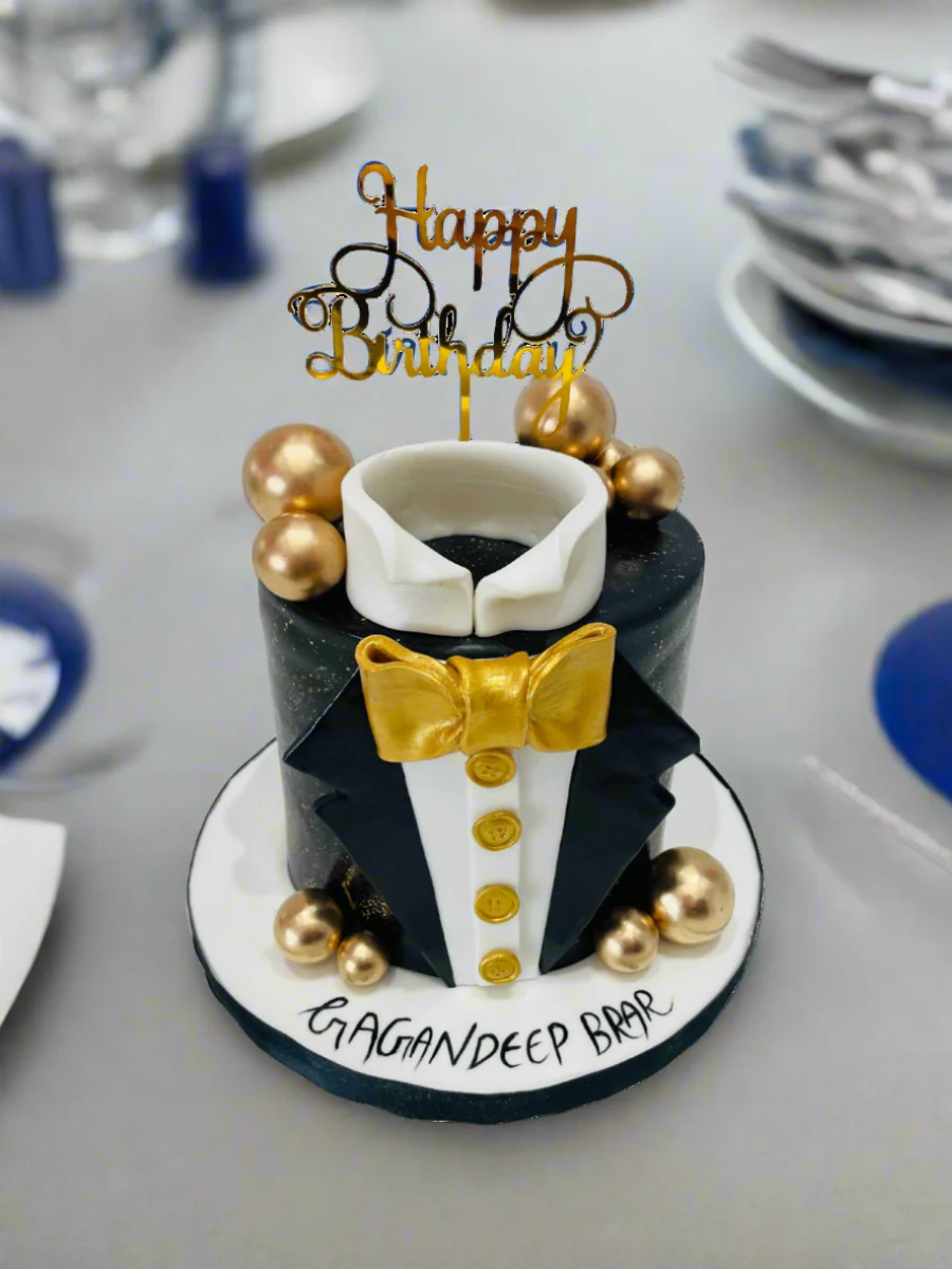 Gagan Tuxedo Fondant Birthday Cake - Image 3