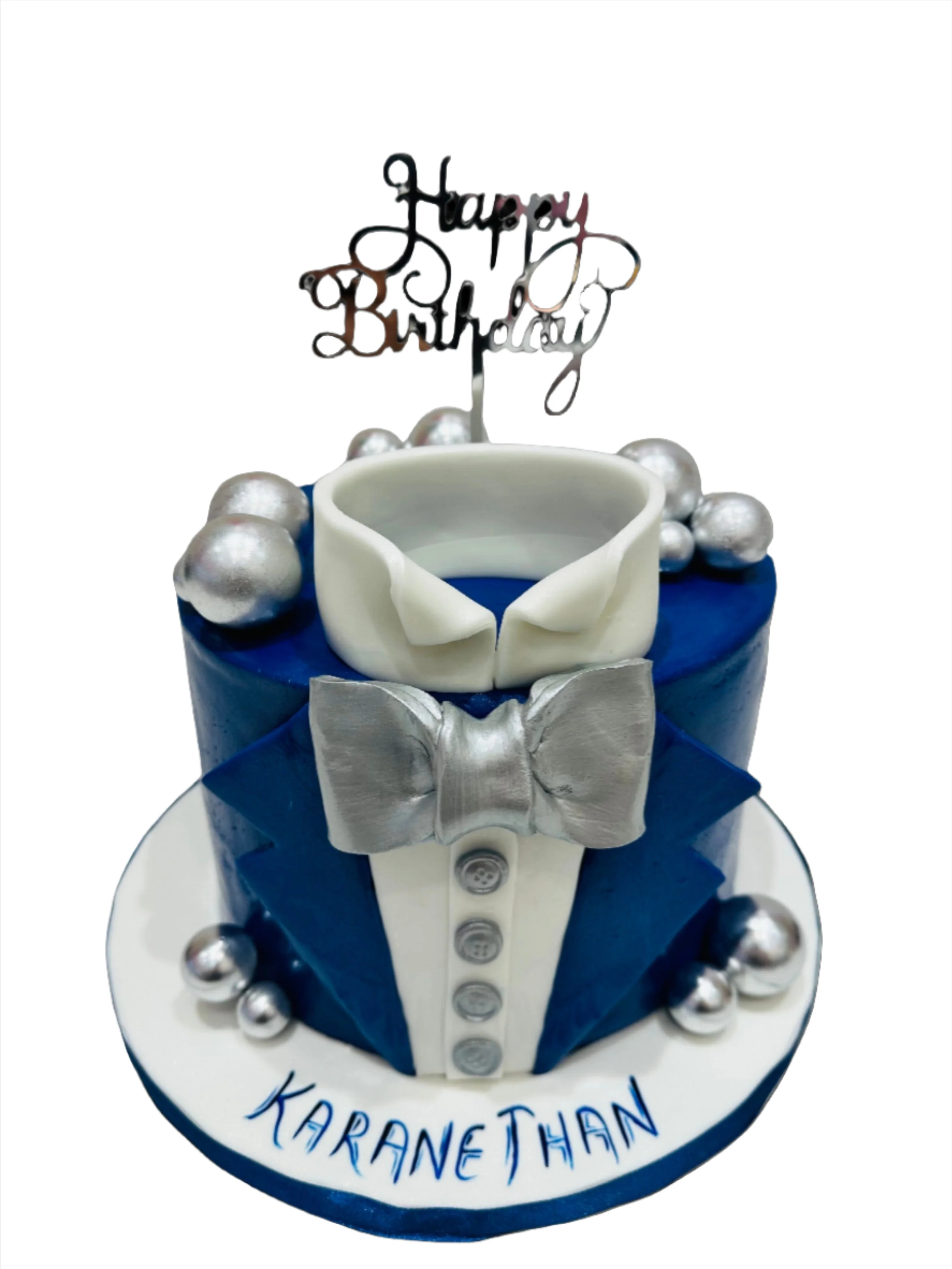 Gagan Tuxedo Fondant Birthday Cake - Image 5