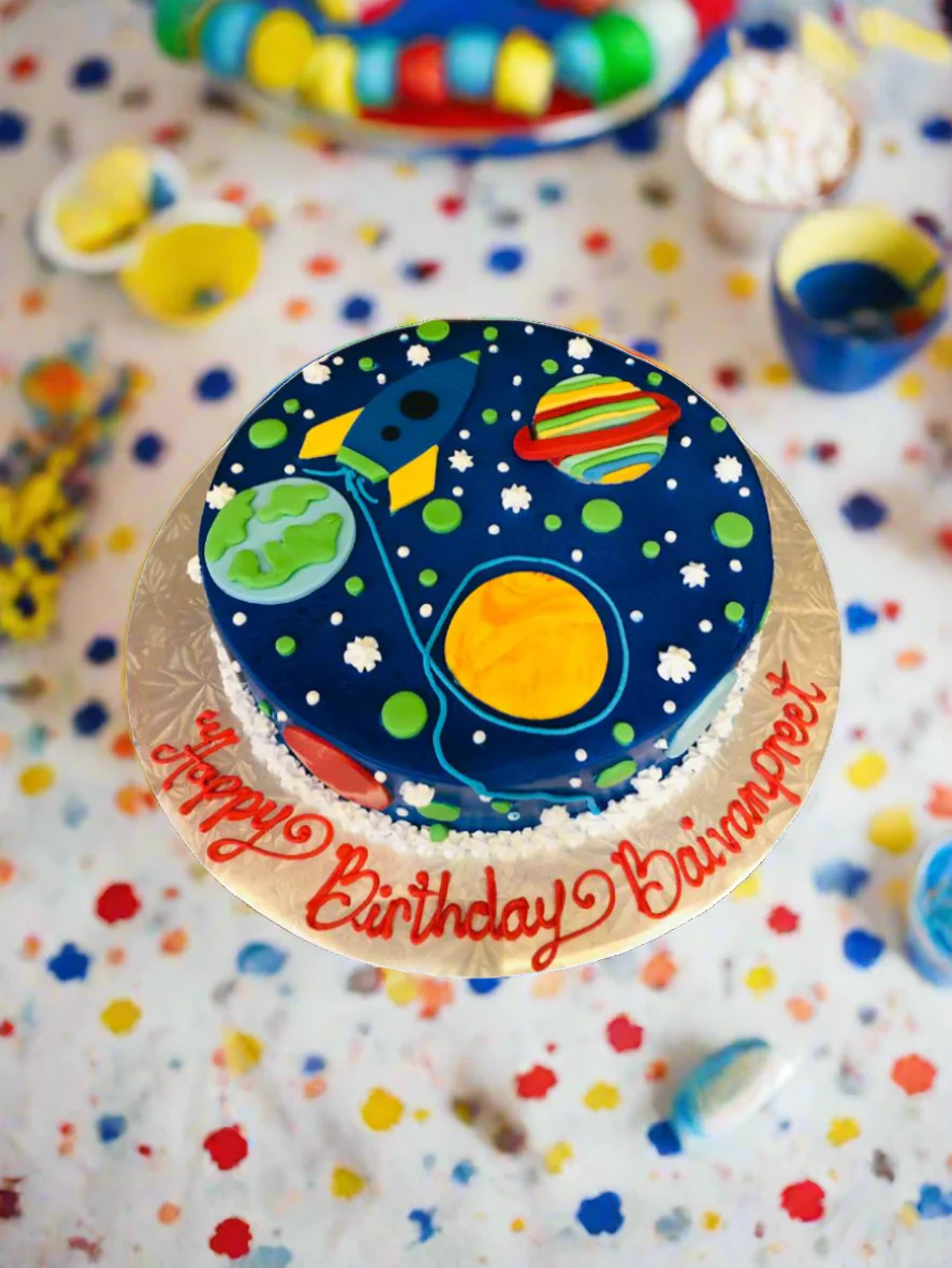 Galaxy Solar System Birthday Cake - Image 3