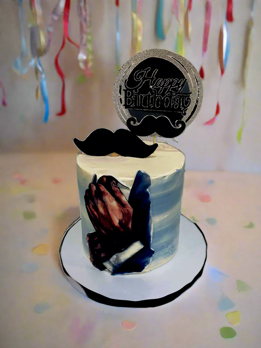 Gentlemen Moustache Cream Cake - Image 2