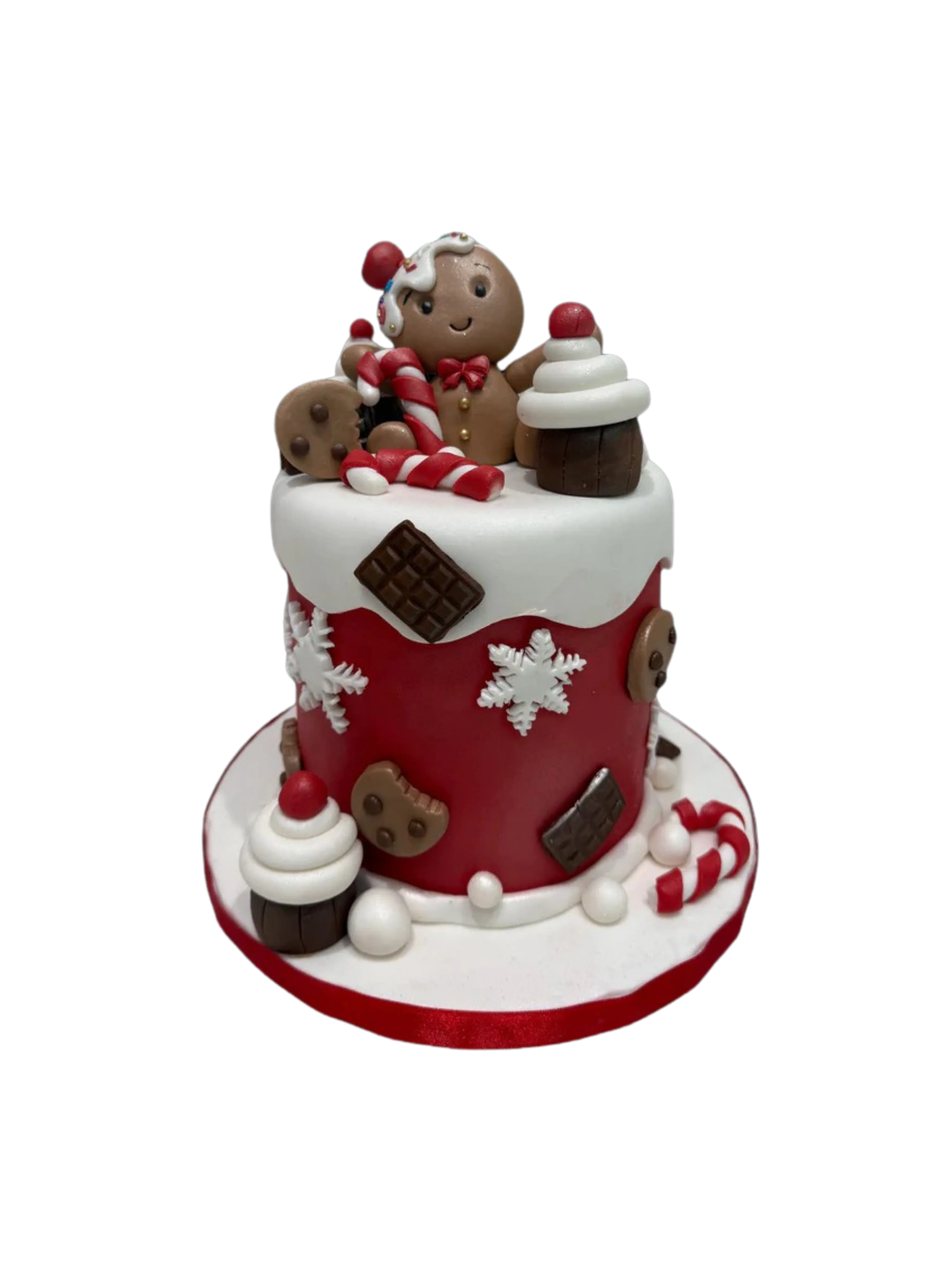 Gingerbread Christmas Fondant Cake