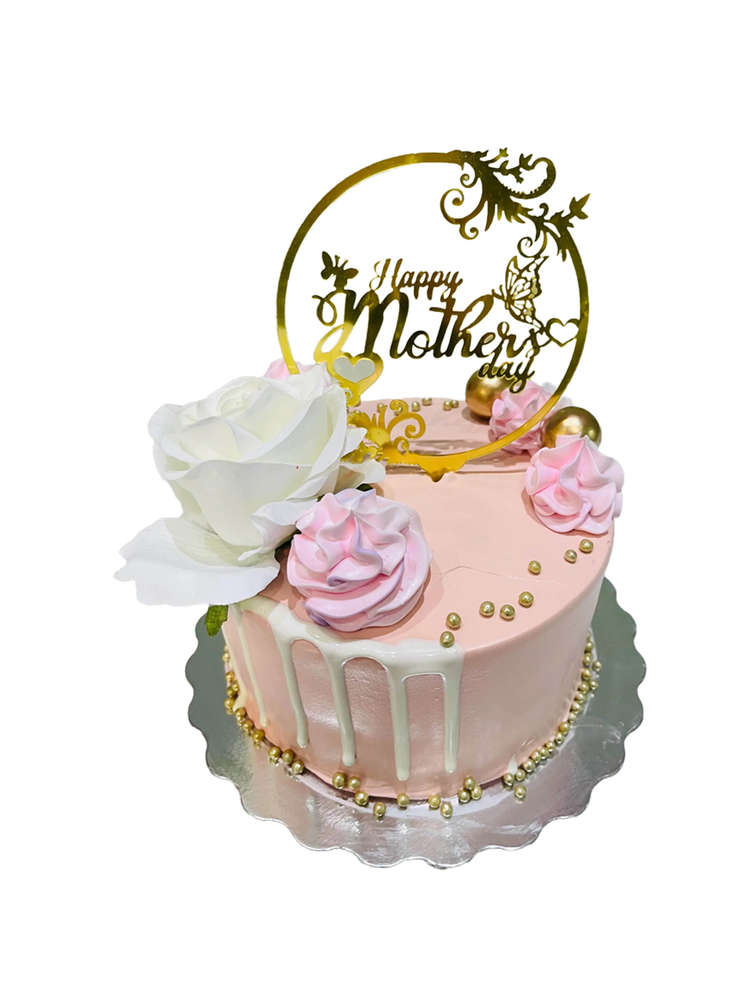 Gold Floral Mother's Day Cake
