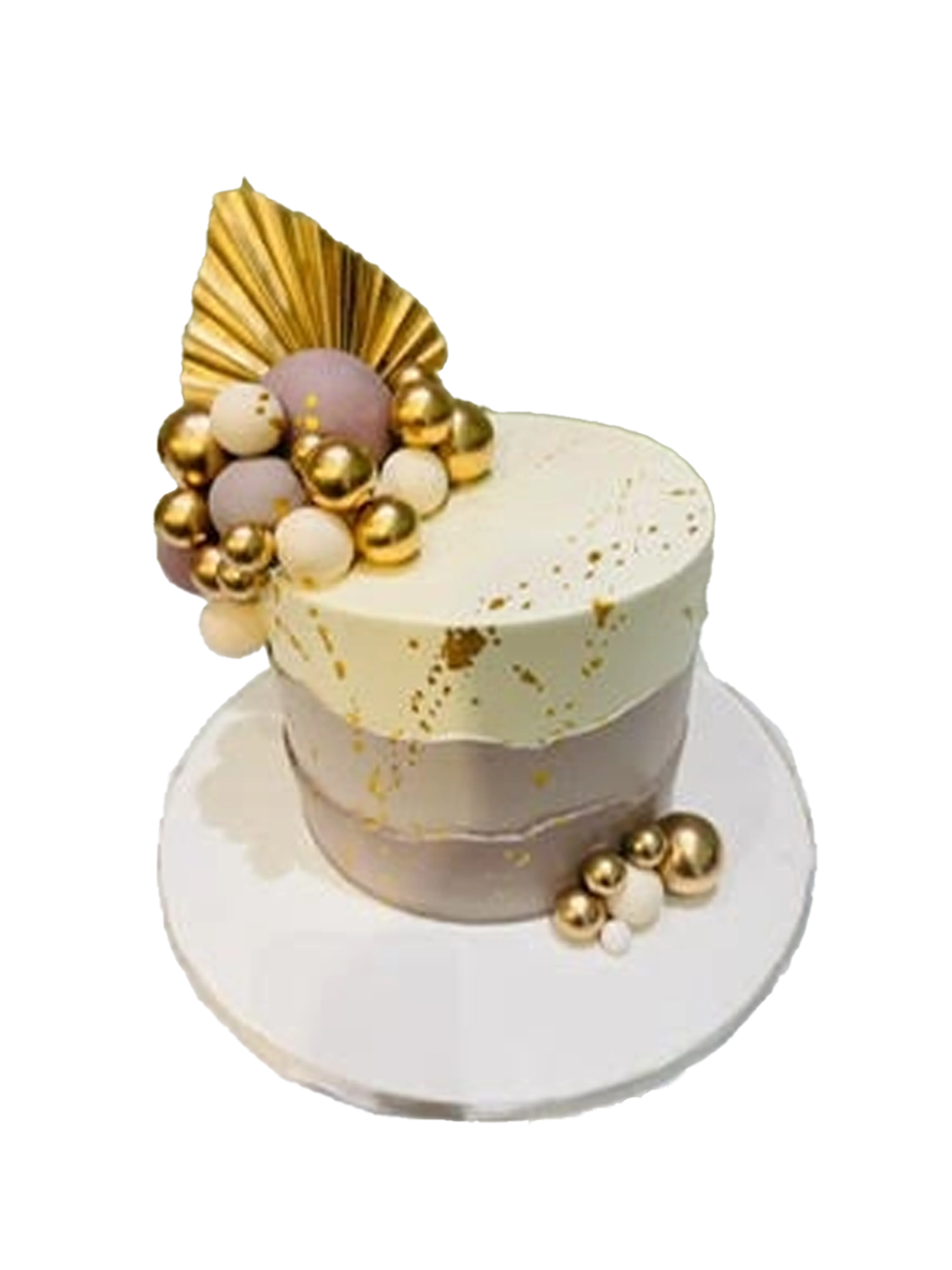 Gold Leaf Birthday Cake