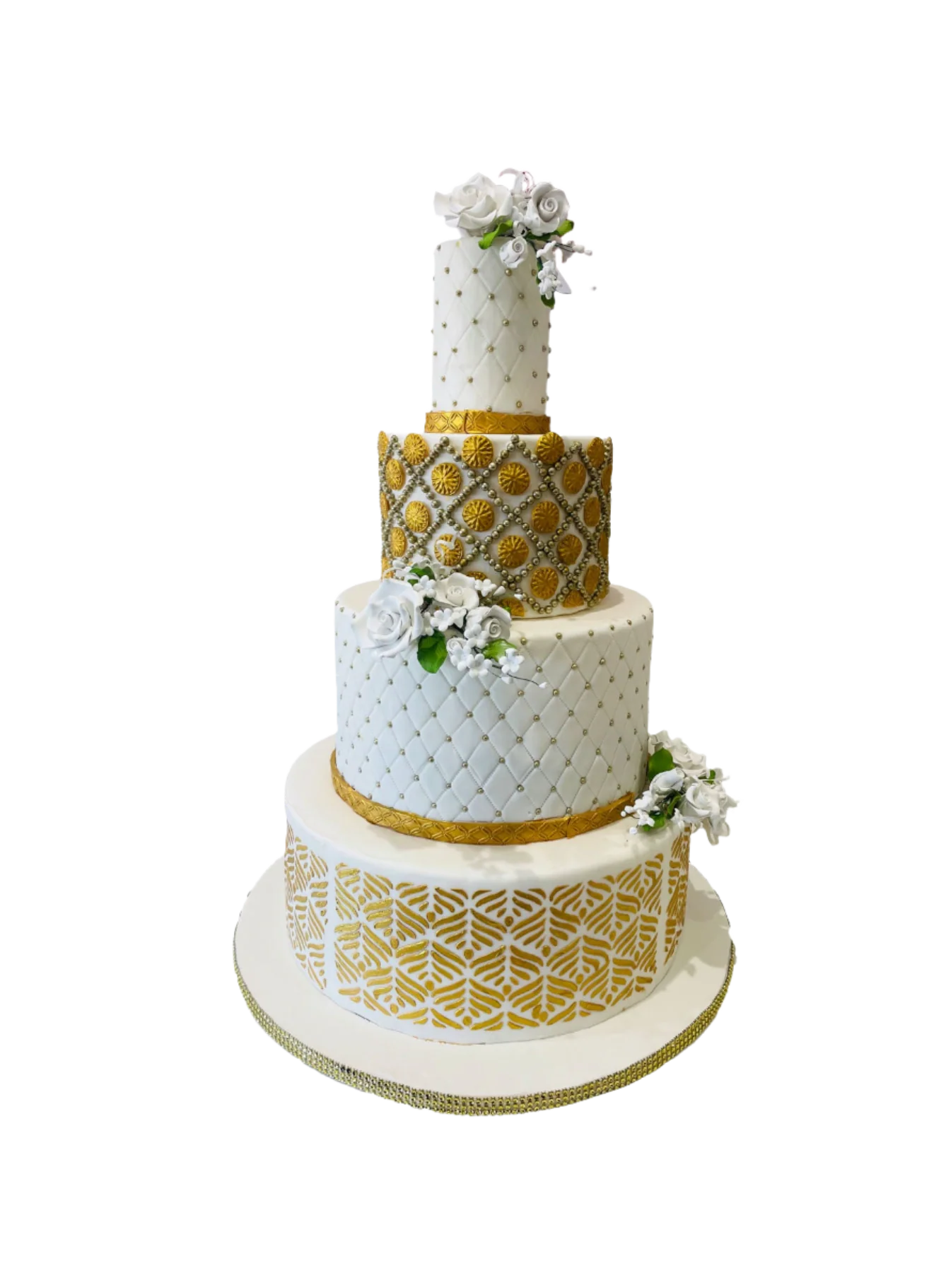 Gold Rush Fondant Wedding Cake