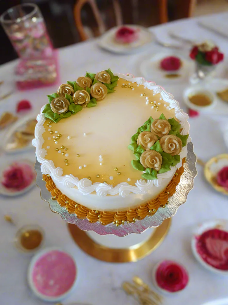 Golden Flower Cake - Image 3
