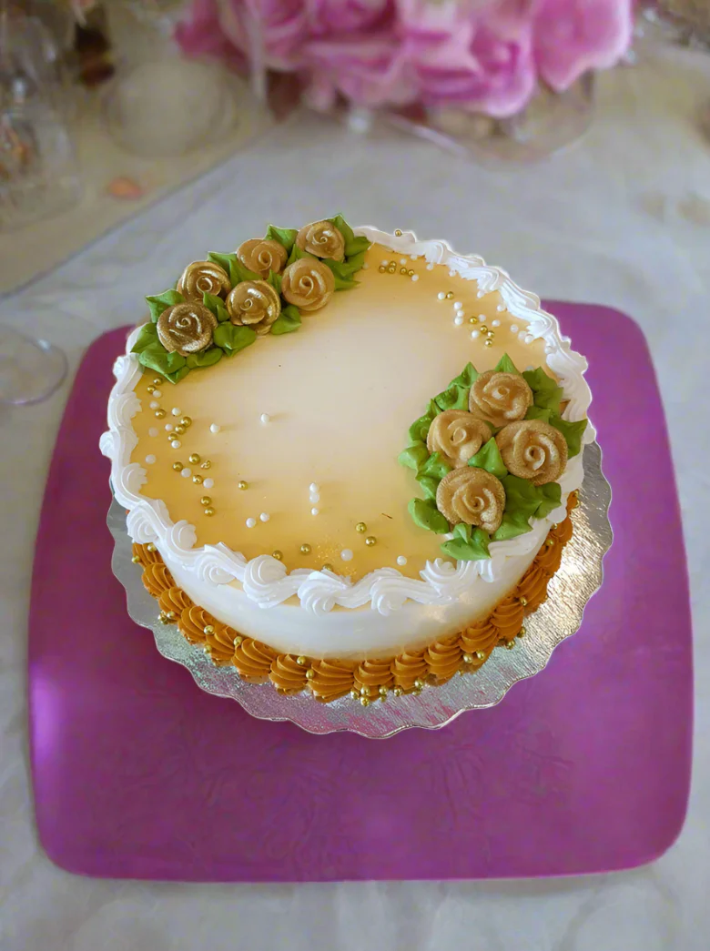 Golden Flower Cake - Image 4